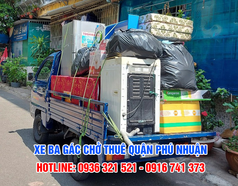 Thuê xe ba gác chở hàng, chuyển nhà giá rẻ tại quận Phú Nhuận