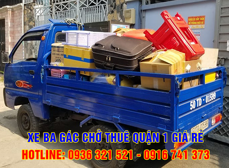 Dịch vụ xe ba gác chở hàng thuê quận 1 ✓ uy tín & giá rẻ