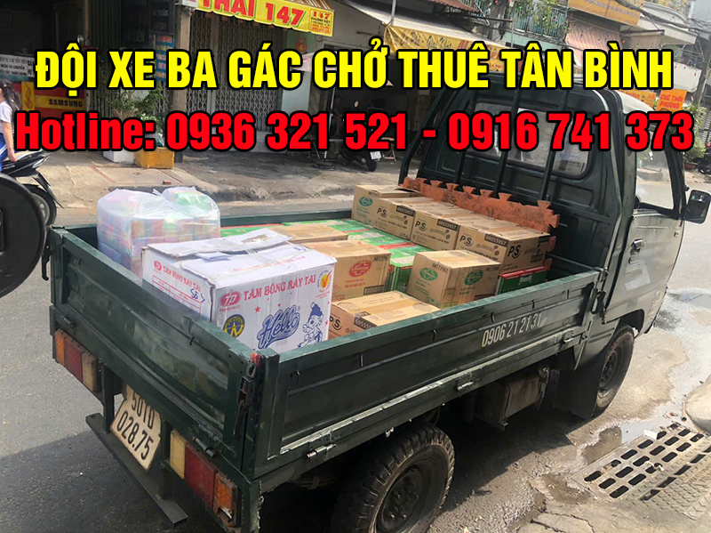 Thuê xe ba gác chở hàng quận Tân Bình giá rẻ, trọn gói